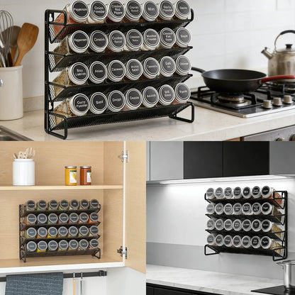 4 - Tier Spice Rack Kitchen Cabinet - DailyBasicNeeds.com