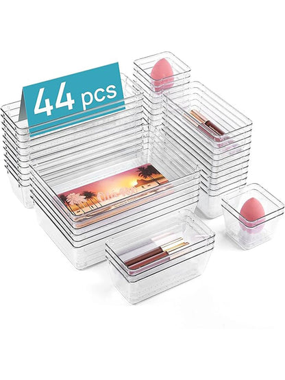 44pcs Drawer Storage Box Kit - DailyBasicNeeds.com