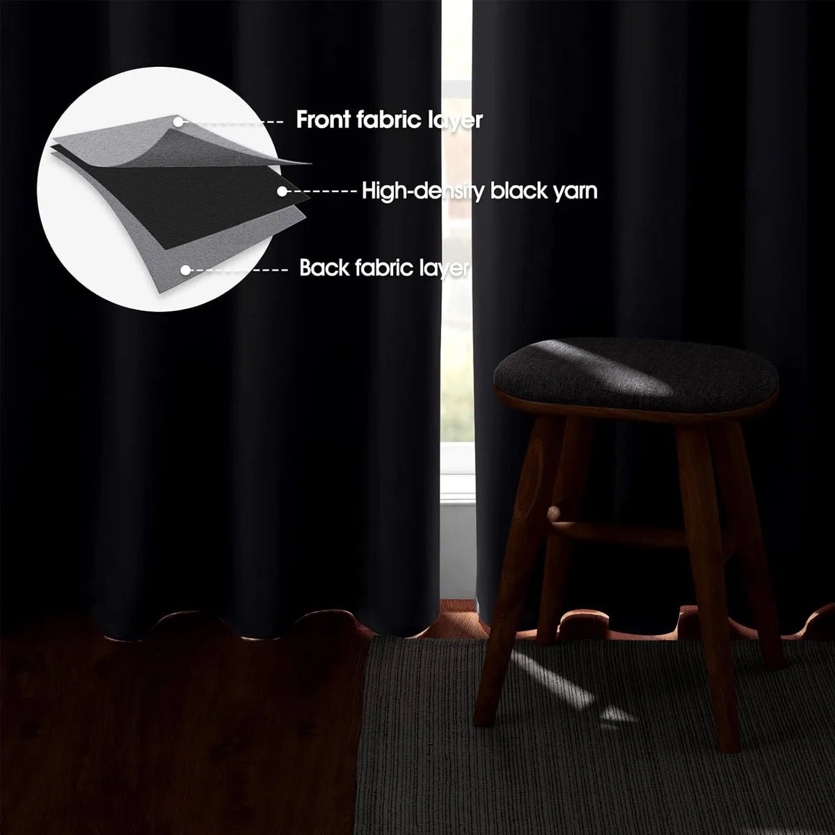 4PCS Blackout Curtains - DailyBasicNeeds.com