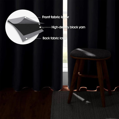 4PCS Blackout Curtains - DailyBasicNeeds.com