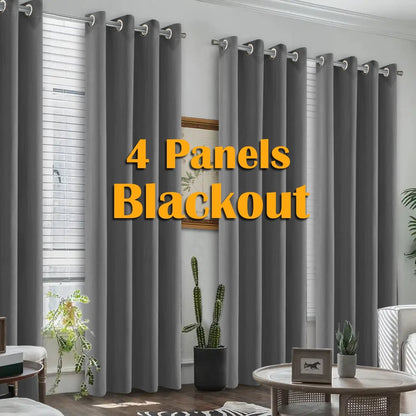 4PCS Blackout Curtains - DailyBasicNeeds.com