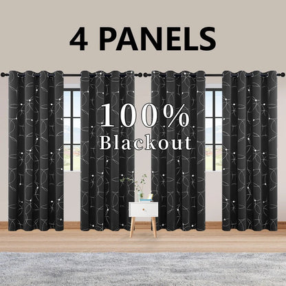 4PCS Blackout Curtains - DailyBasicNeeds.com