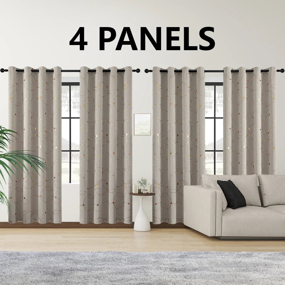 4PCS Blackout Curtains - DailyBasicNeeds.com