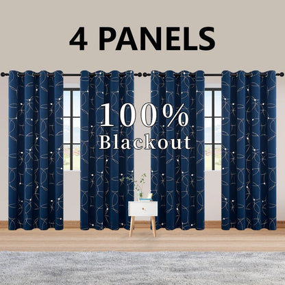 4PCS Blackout Curtains - DailyBasicNeeds.com