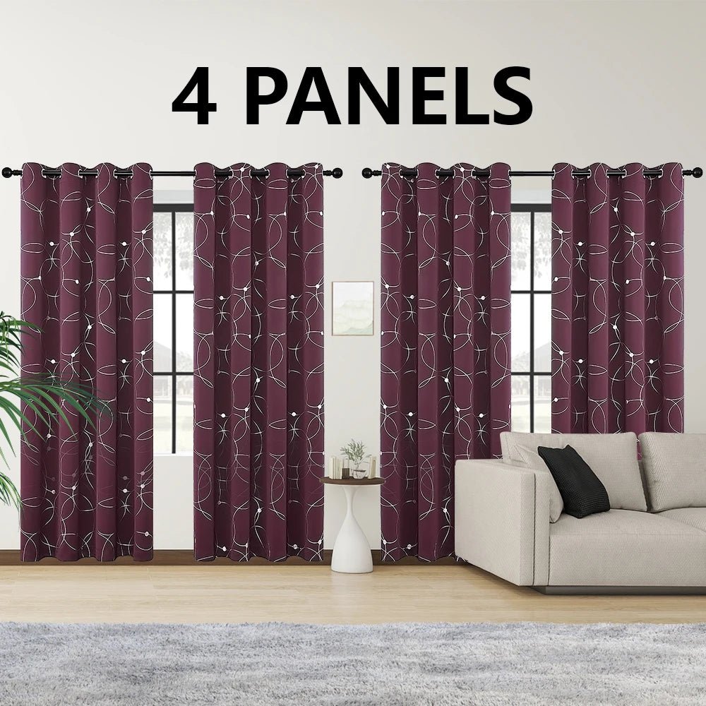 4PCS Blackout Curtains - DailyBasicNeeds.com