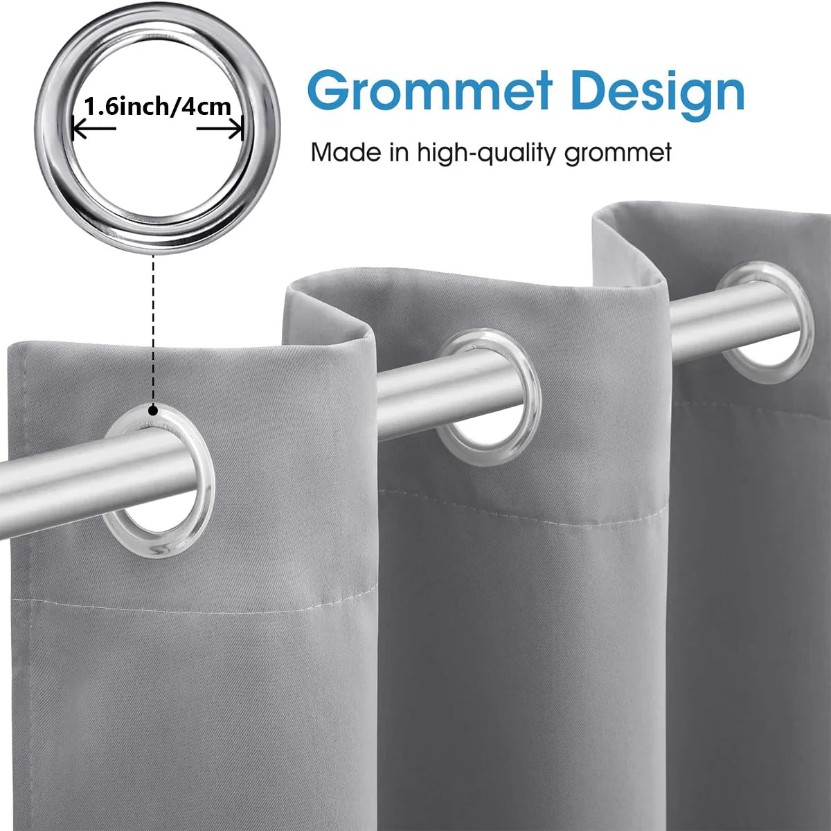 4PCS Blackout Curtains - DailyBasicNeeds.com