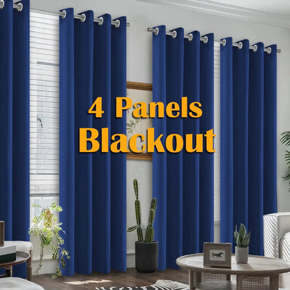 4PCS Blackout Curtains - DailyBasicNeeds.com