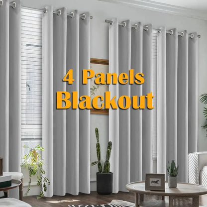 4PCS Blackout Curtains - DailyBasicNeeds.com