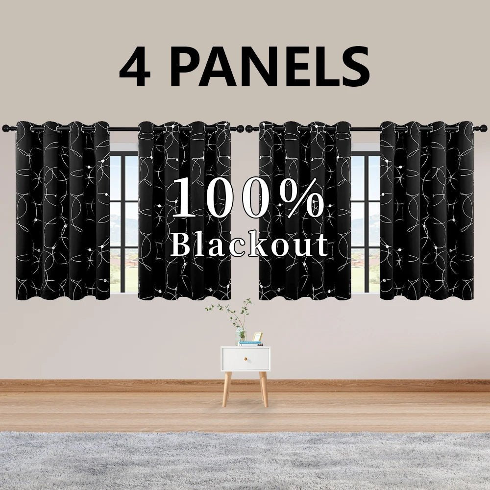 4PCS Blackout Curtains - DailyBasicNeeds.com