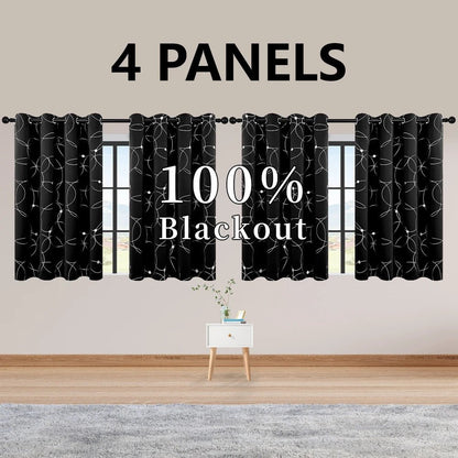 4PCS Blackout Curtains - DailyBasicNeeds.com
