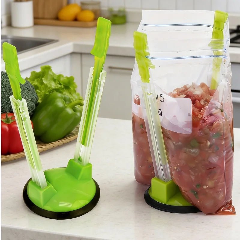 5 - Piece Ziplock Bag Holder Set | Easy Food Prep Tool - DailyBasicNeeds.com