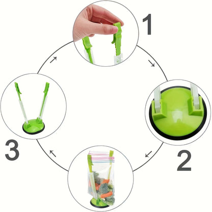 5 - Piece Ziplock Bag Holder Set | Easy Food Prep Tool - DailyBasicNeeds.com