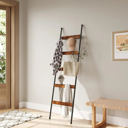 5 - Tier Wooden Blanket Ladder - DailyBasicNeeds.com