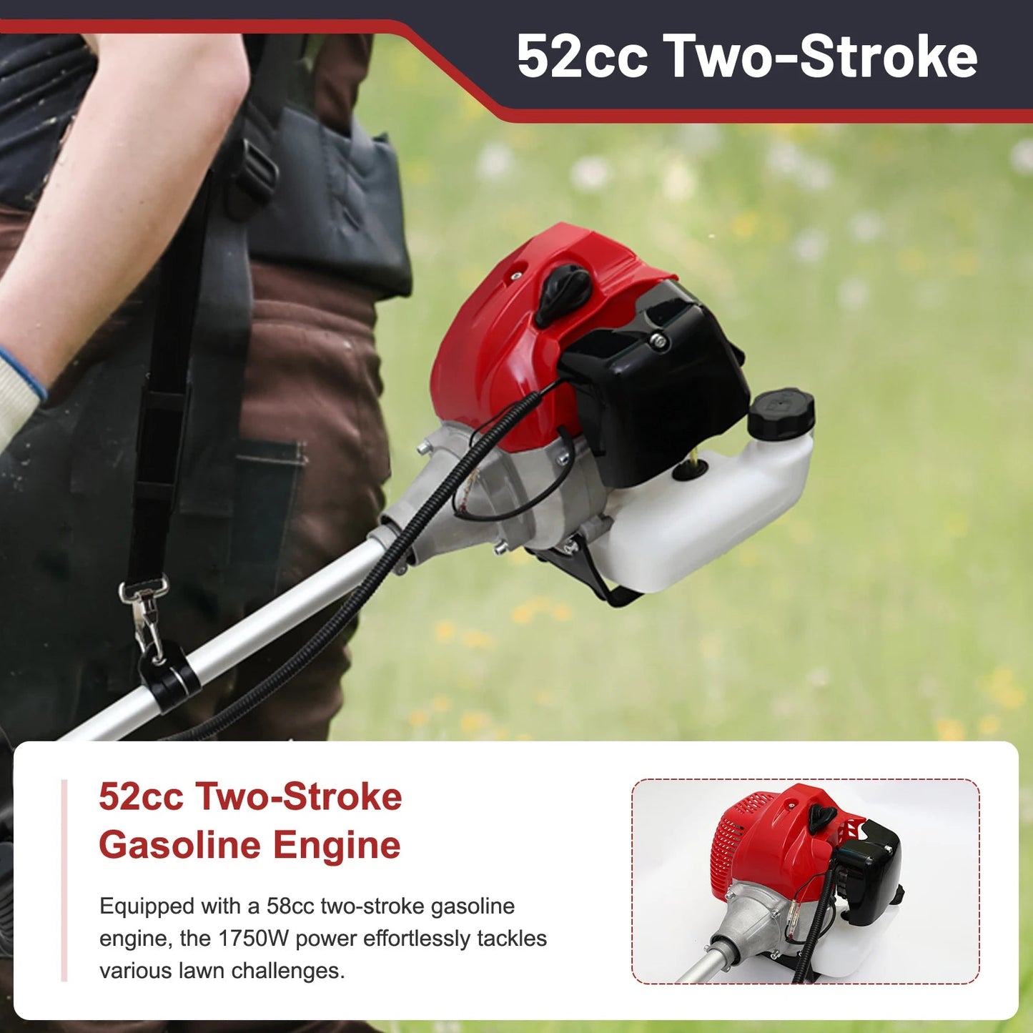 52cc Weed Wacker 2 - Stroke Gas Grass Trimmer - DailyBasicNeeds.com