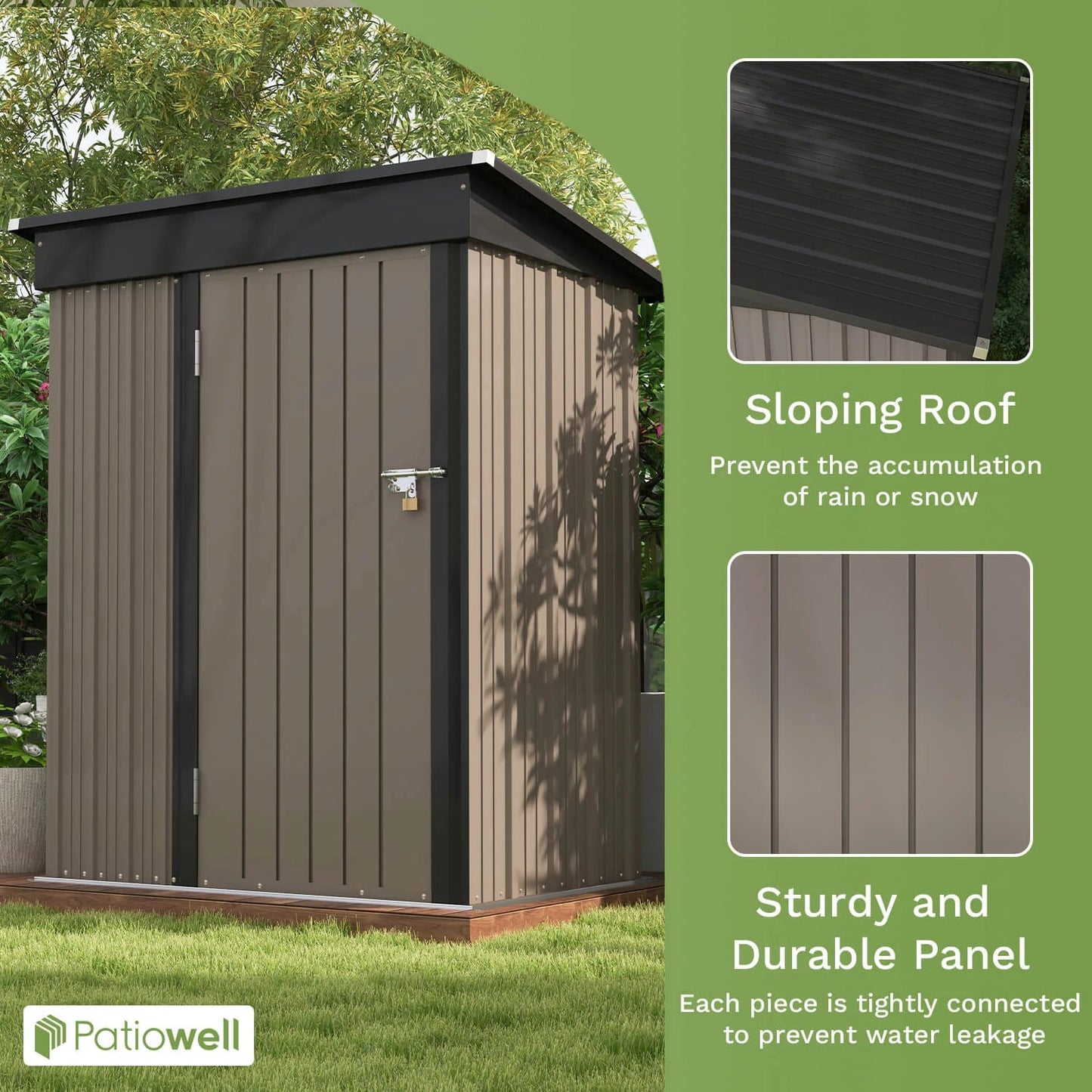 5x3 FT Outdoor Storage Shed - DailyBasicNeeds.com