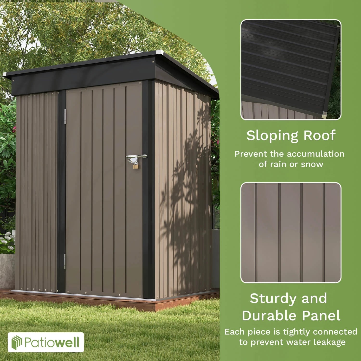 5x3 FT Outdoor Storage Shed - DailyBasicNeeds.com
