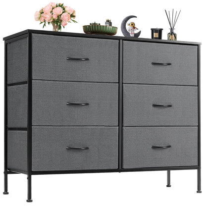 6 Fabric Drawers Nightstand - DailyBasicNeeds.com