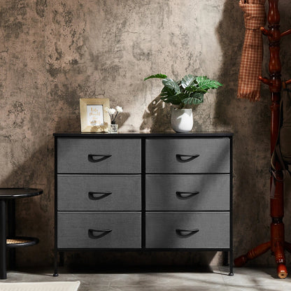 6 Fabric Drawers Nightstand - DailyBasicNeeds.com