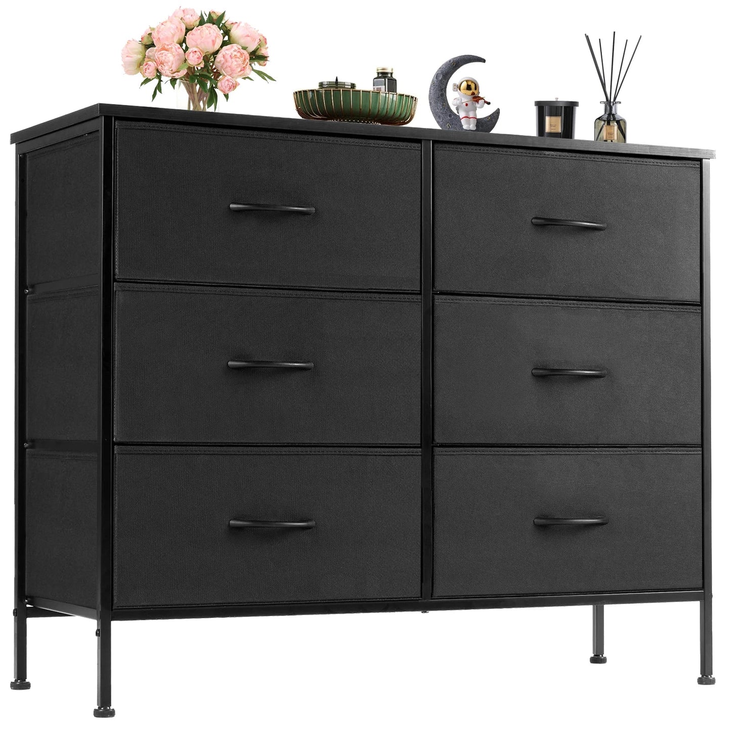 6 Fabric Drawers Nightstand - DailyBasicNeeds.com