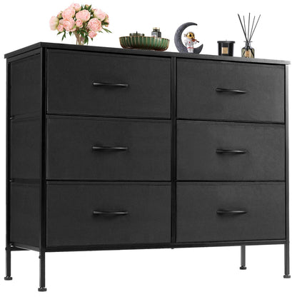 6 Fabric Drawers Nightstand - DailyBasicNeeds.com