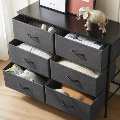 6 Fabric Drawers Nightstand - DailyBasicNeeds.com