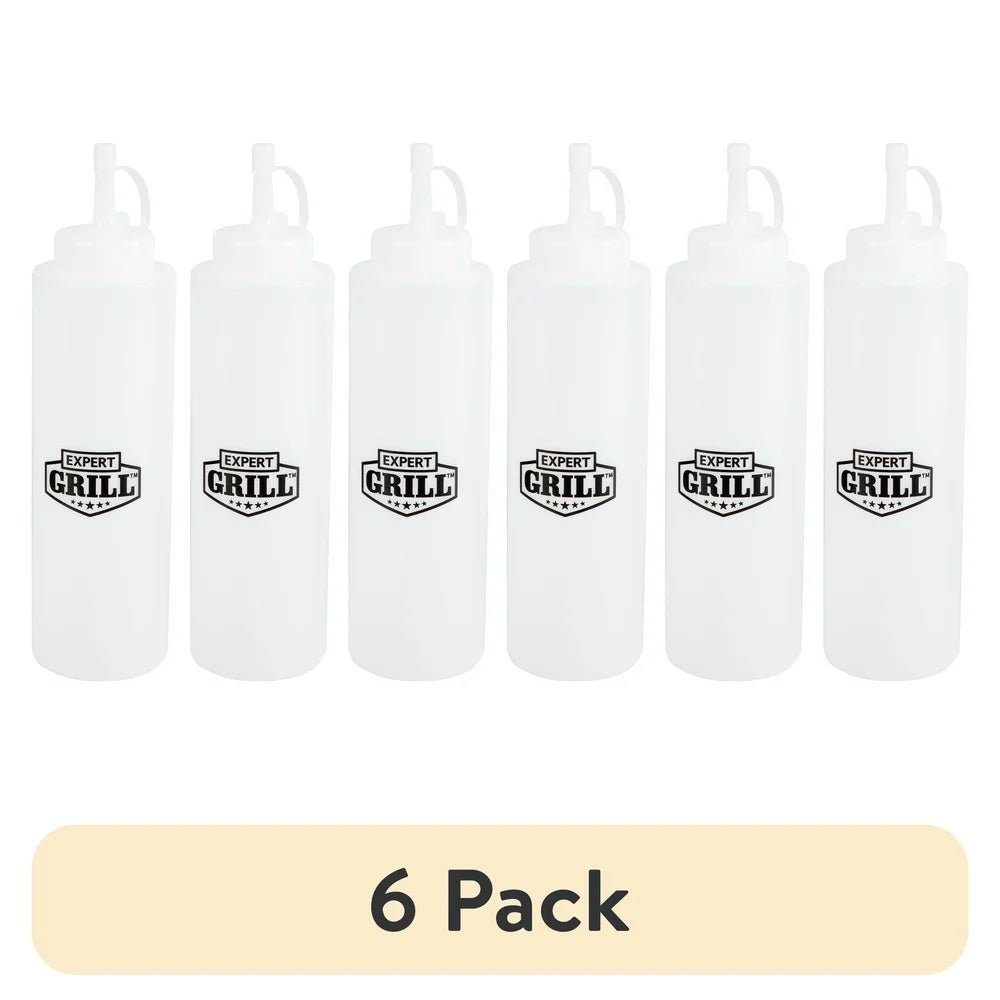 6 Pack 14oz Plastic Squeeze Bottles - DailyBasicNeeds.com