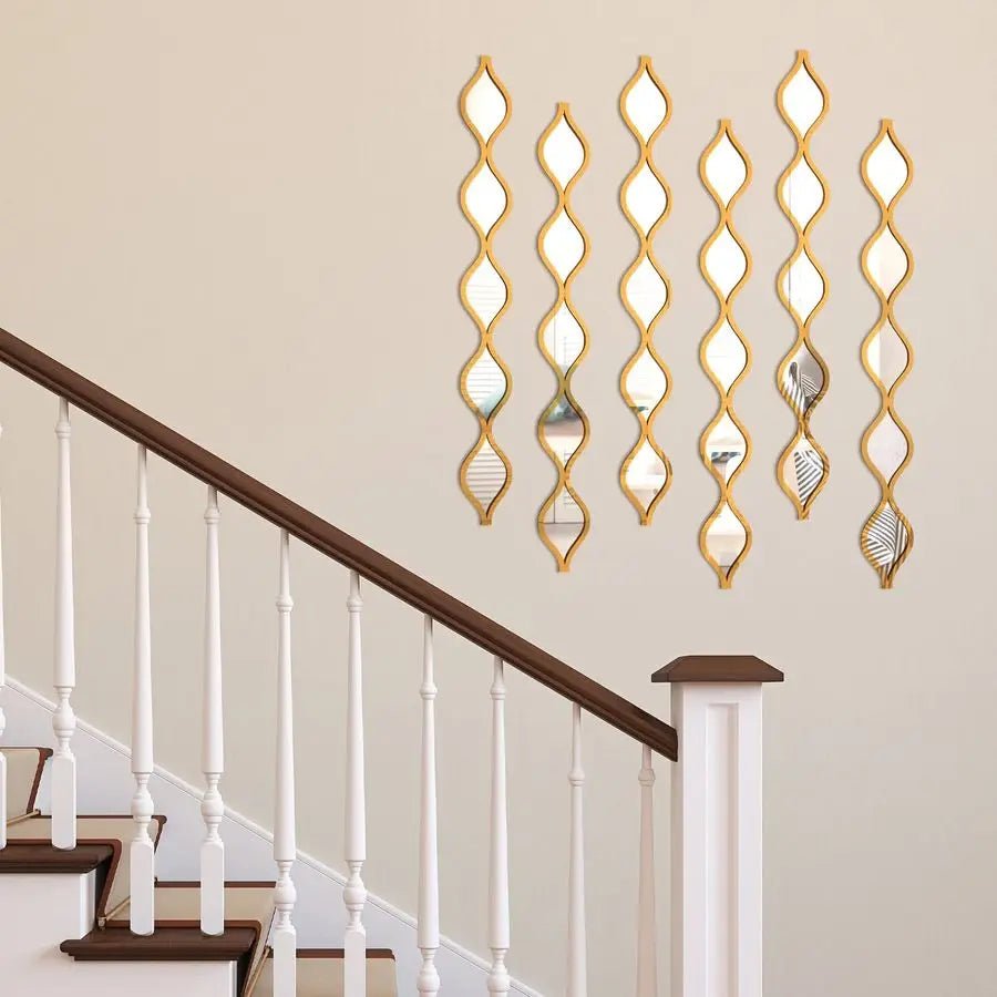 6 Pcs Acrylic Teardrop Mirror Decor - DailyBasicNeeds.com