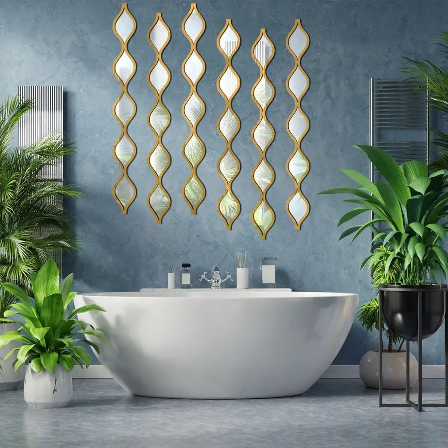 6 Pcs Acrylic Teardrop Mirror Decor - DailyBasicNeeds.com