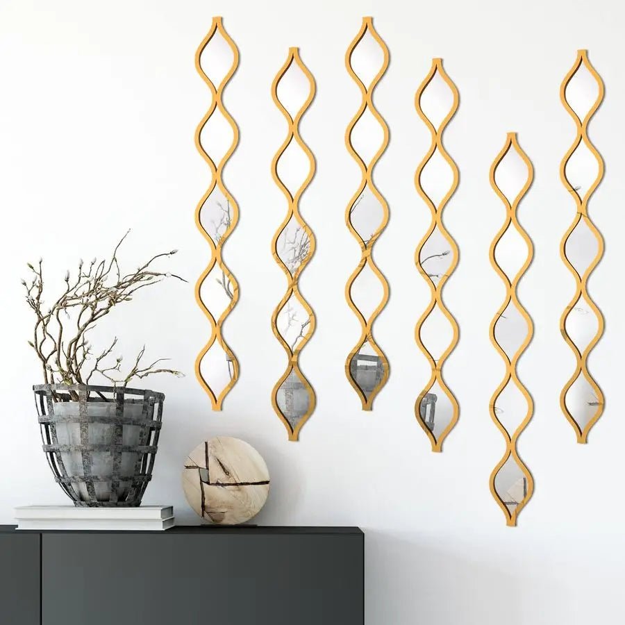 6 Pcs Acrylic Teardrop Mirror Decor - DailyBasicNeeds.com