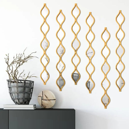 6 Pcs Acrylic Teardrop Mirror Decor - DailyBasicNeeds.com