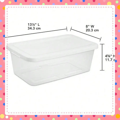 6 - Quart Clear Storage Bins - DailyBasicNeeds.com