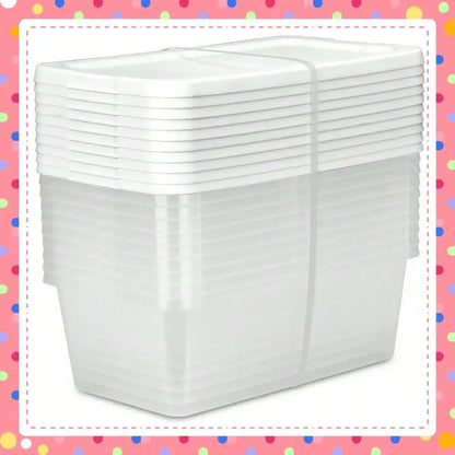 6 - Quart Clear Storage Bins - DailyBasicNeeds.com