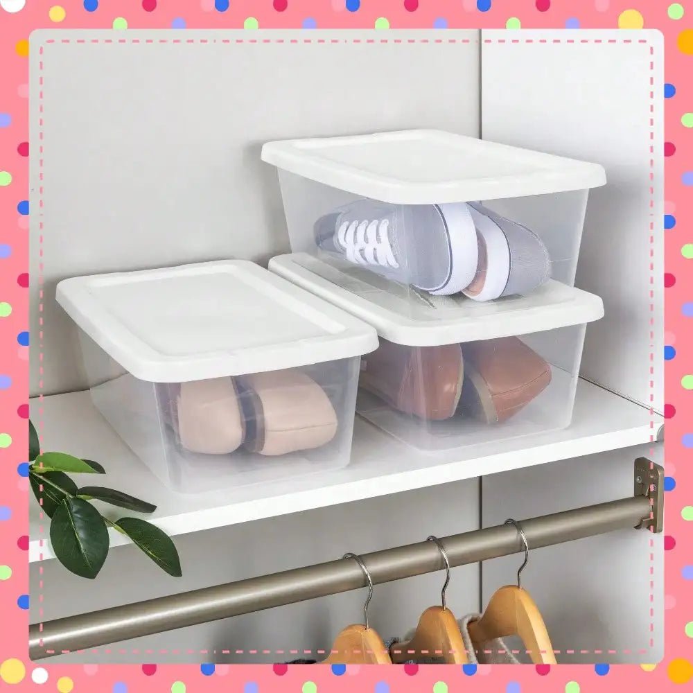 6 - Quart Clear Storage Bins - DailyBasicNeeds.com