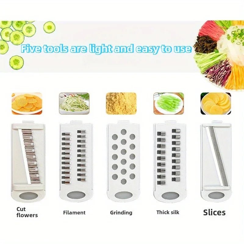 7 - in - 1 Mandoline Food Slicer – Multifunction Vegetable Cutter & Kitchen Prep Tool - DailyBasicNeeds.com