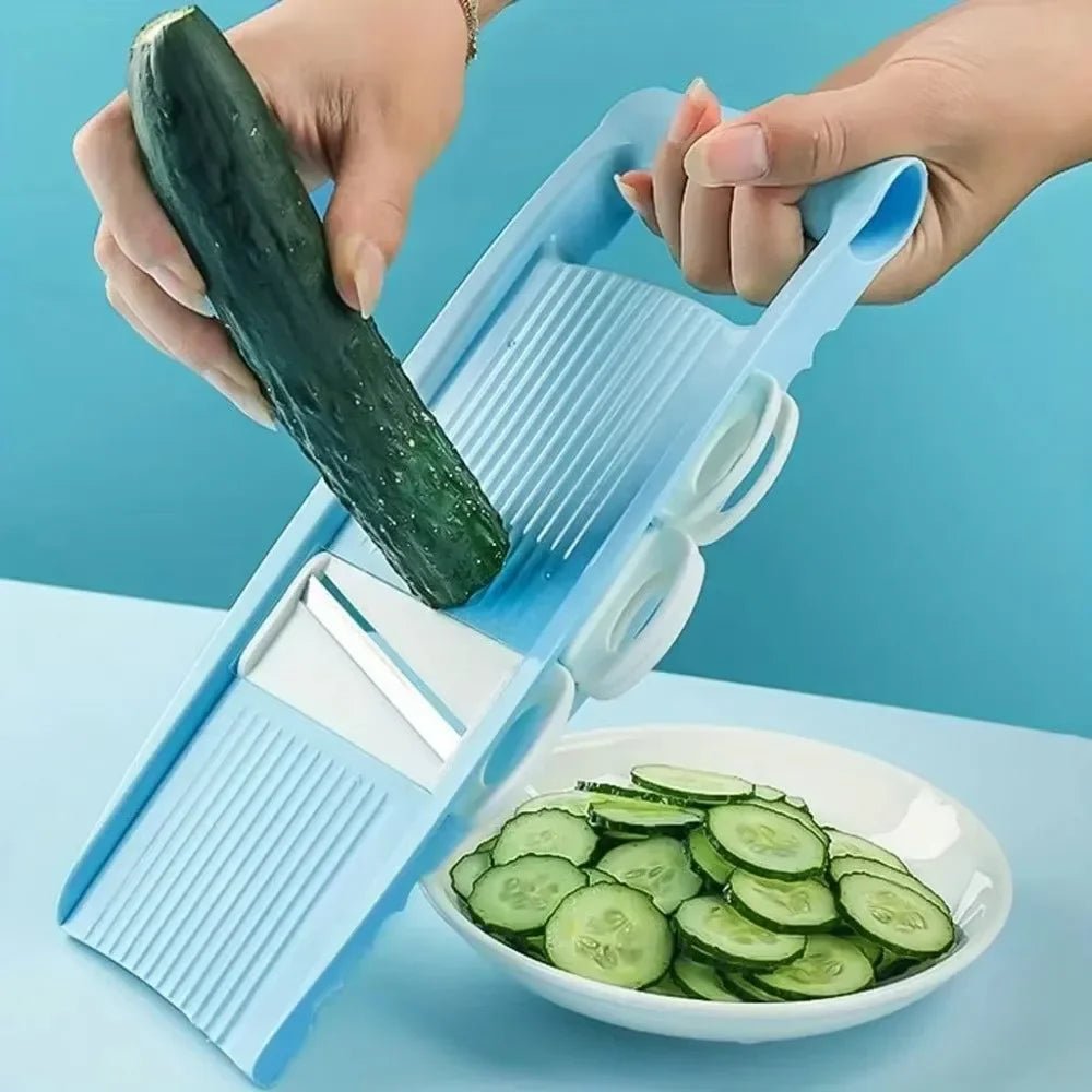 7 - in - 1 Mandoline Food Slicer – Multifunction Vegetable Cutter & Kitchen Prep Tool - DailyBasicNeeds.com