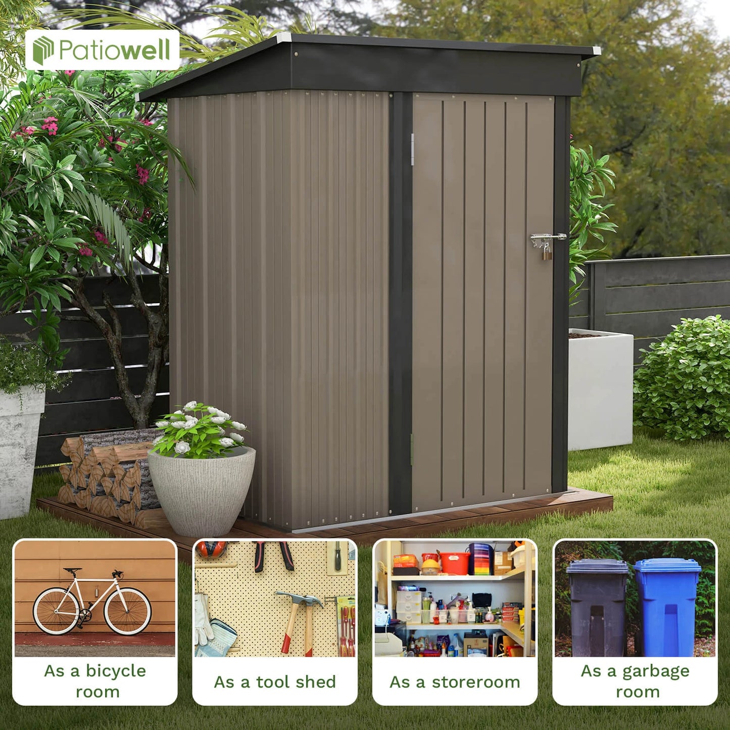 5x3 FT Outdoor Storage Shed