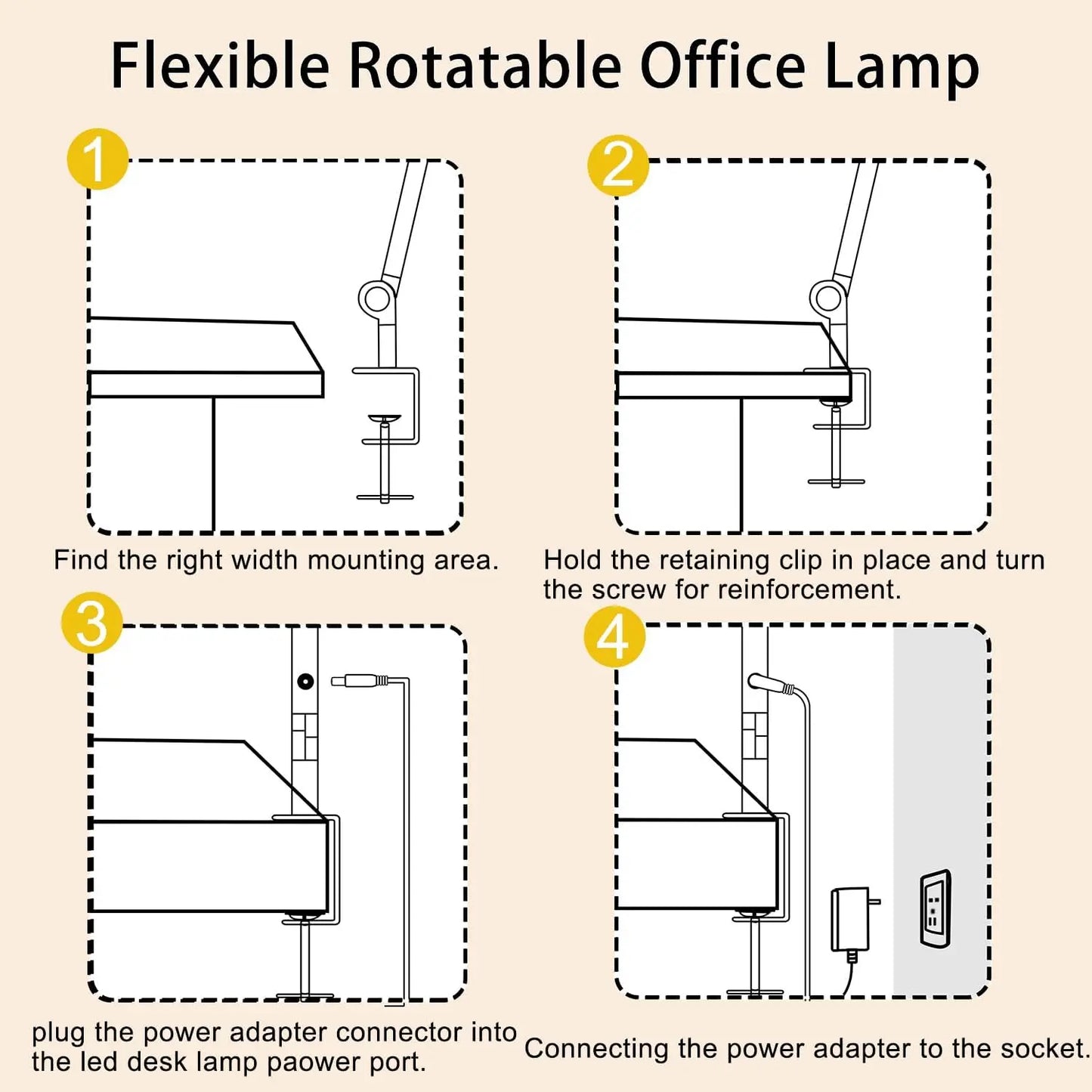Flexible LED Clamp Desk Lamp