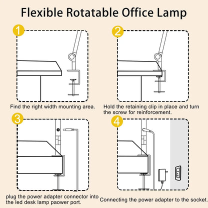 Flexible LED Clamp Desk Lamp