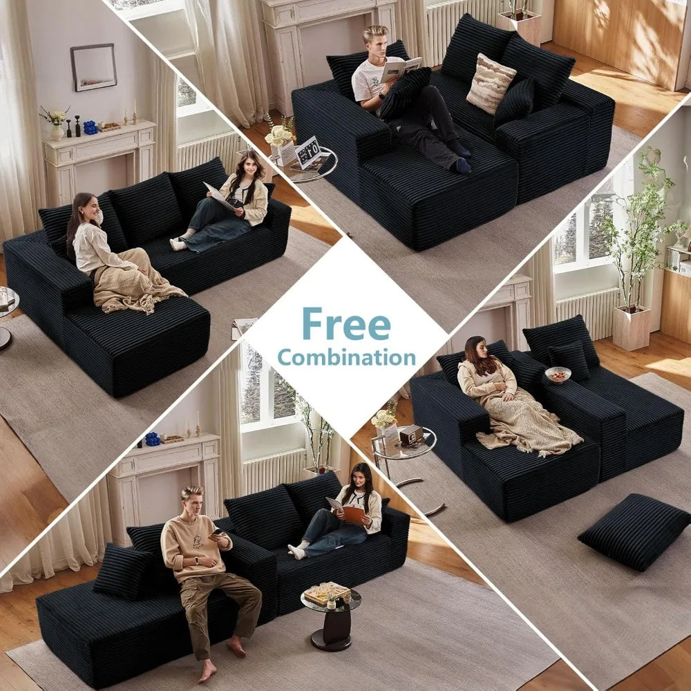 Cloud Sectional Couch with L-Shape Chaise