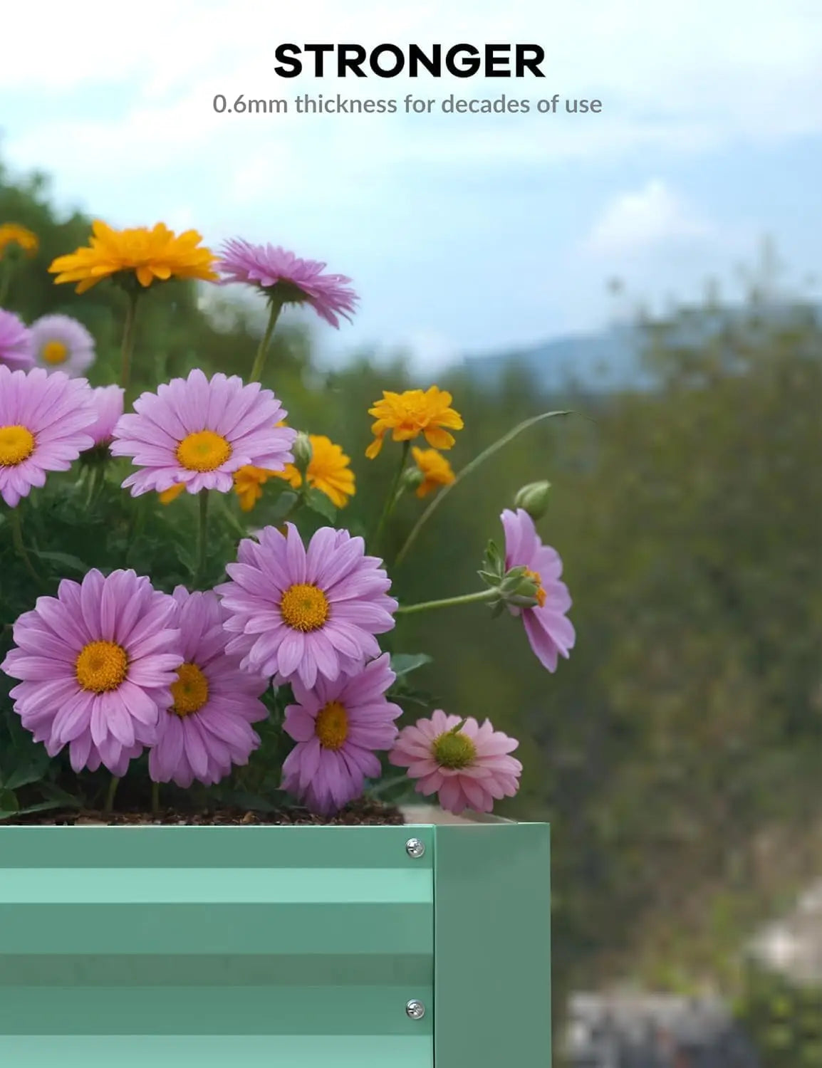 Galvanized Raised Garden Bed Deep Root Planter Box