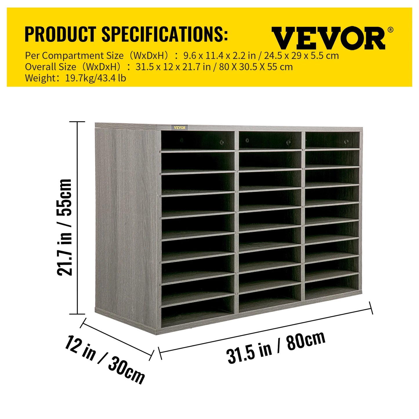 Wood Literature Organizer Cabinet