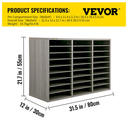 Wood Literature Organizer Cabinet