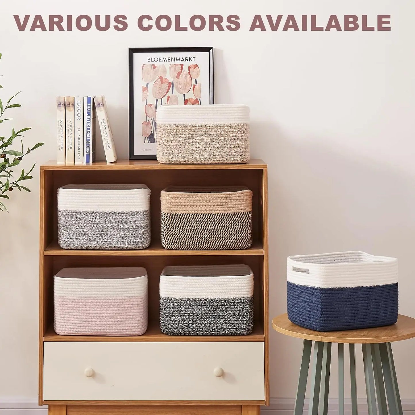 Woven Storage Baskets with Handles