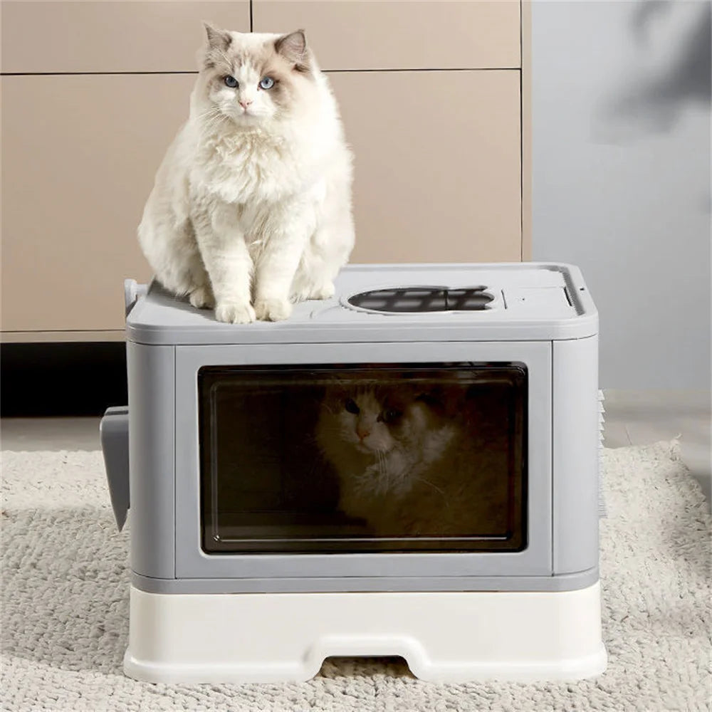 Large Hooded Cat Litter Box