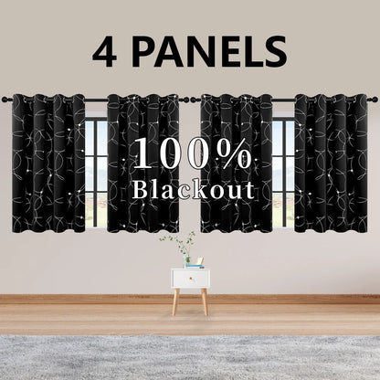 4PCS Blackout Curtains