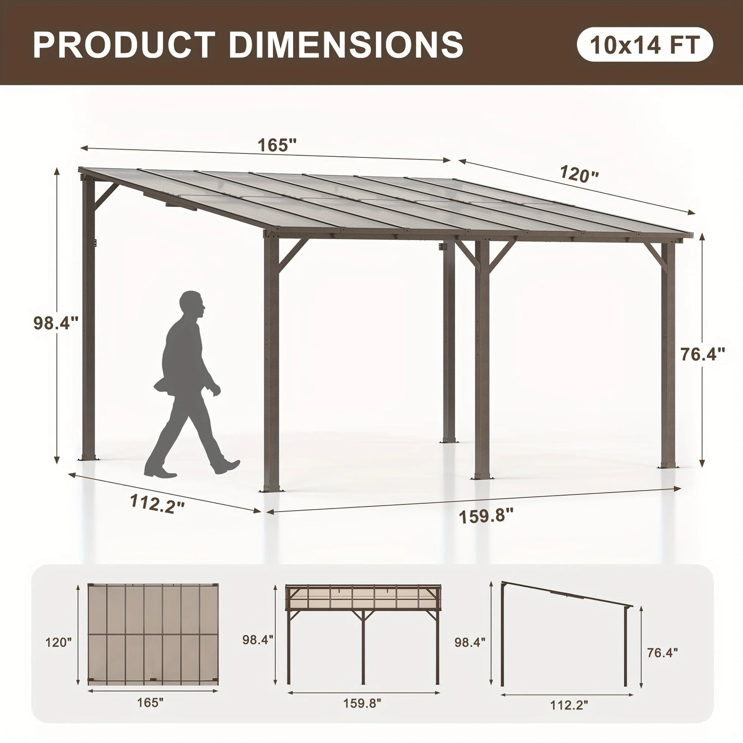 10x14FT Hardtop Gazebo