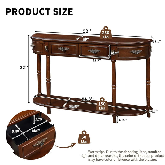 Entryway Table with 2 Drawers