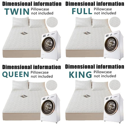 Soft quilted mattress cover