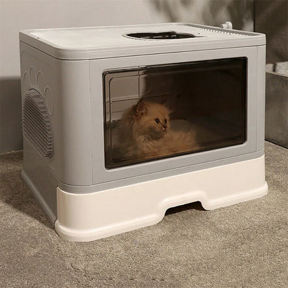 Large Hooded Cat Litter Box