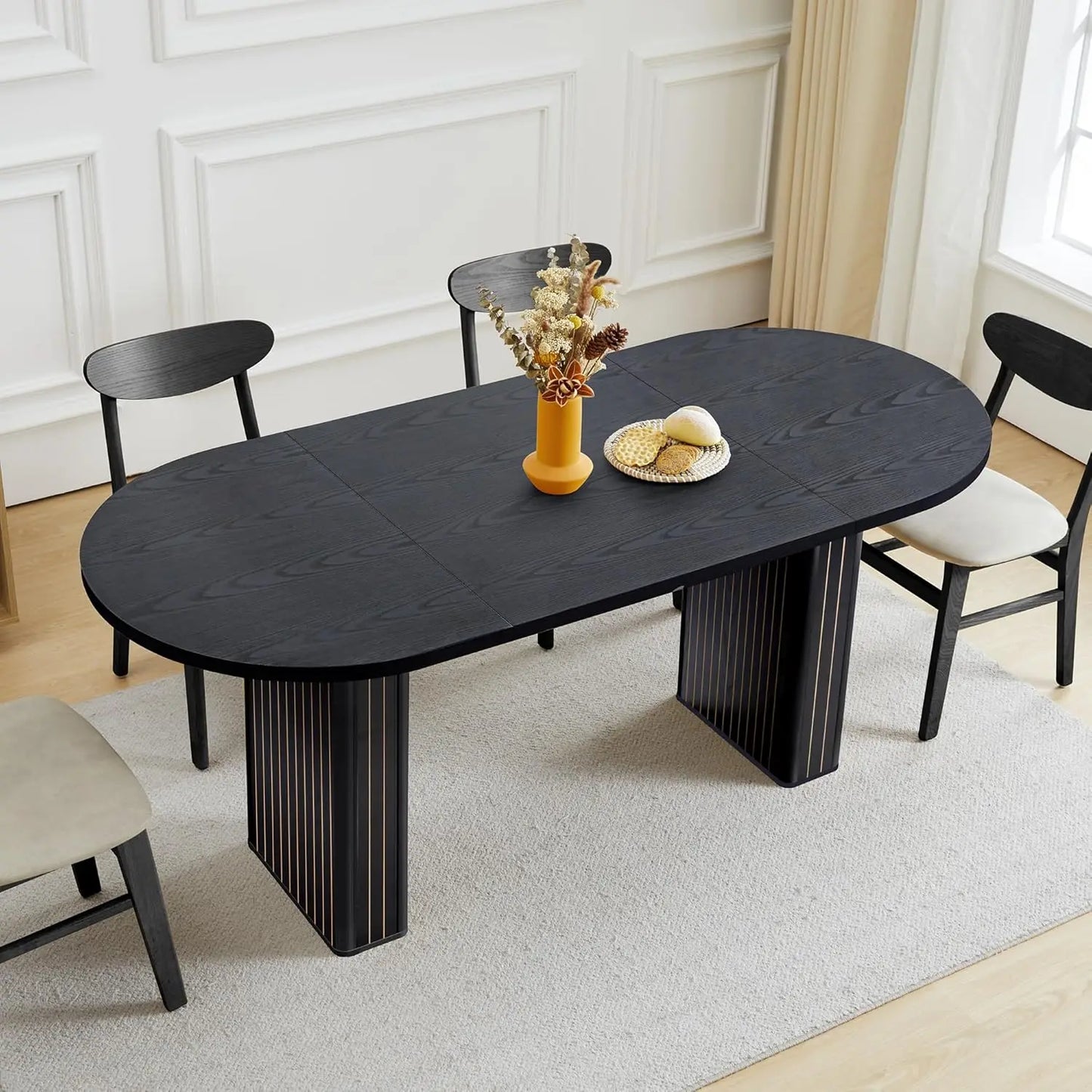 Extendable Dining Room Table for 4-8